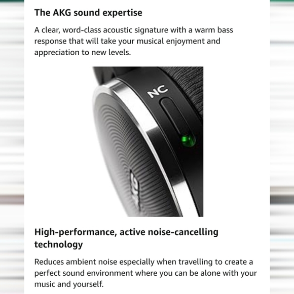 BRAND NEW AKG N60NC Wireless Bluetooth Noise Headphones - Picture 11 of 16